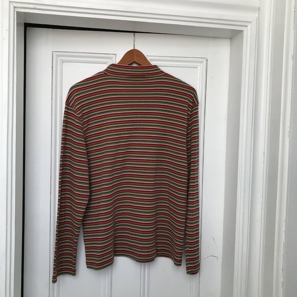 1990s Womens Large Long Sleeve Striped Traditions Country Collection - Picture 4 of 5